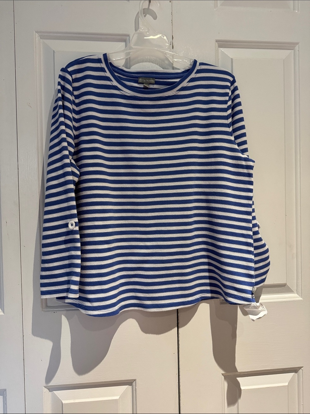 Blue & White Striped Women’s Long Sleeve Top